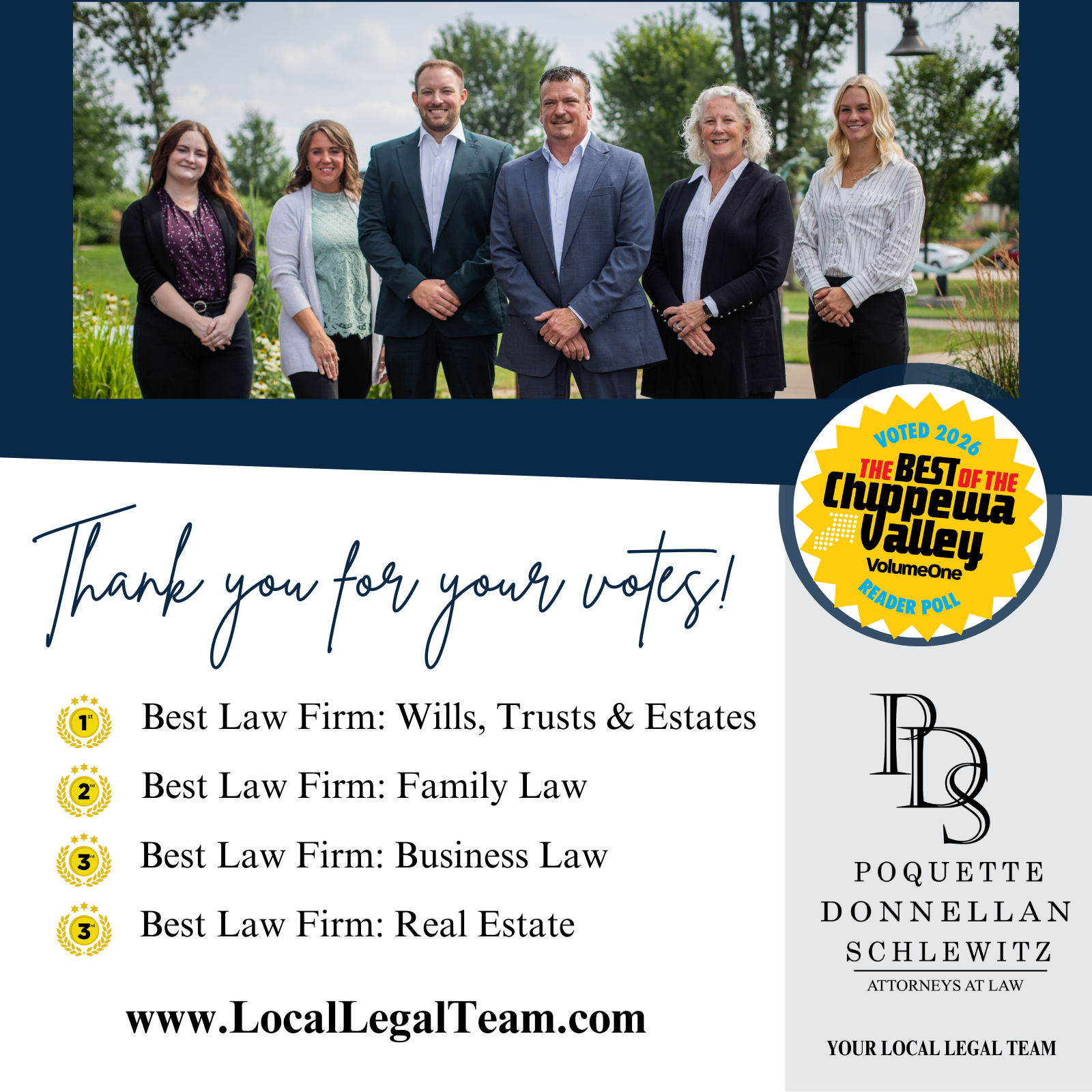 Pds Law 2026 Best Of For Fb - Poquette, Donnellan &Amp; Schlewitz Law, Llc